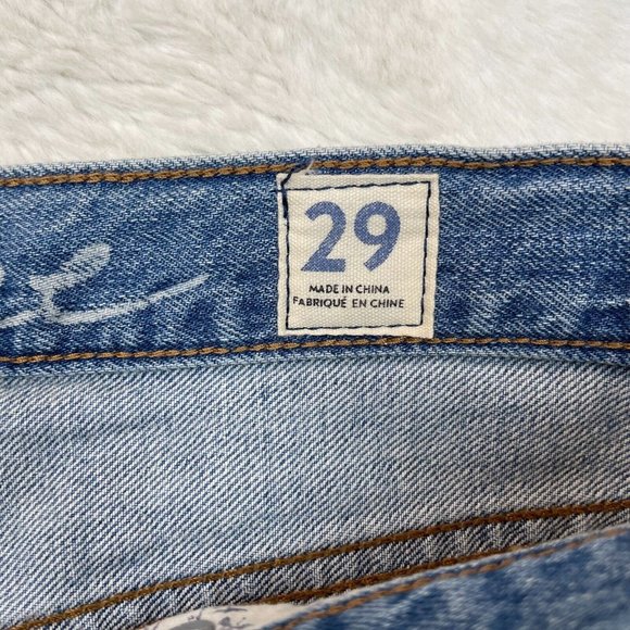 We the Free People Denim Shorts 29 Light Wash Blue Distressed Women - Picture 12 of 13